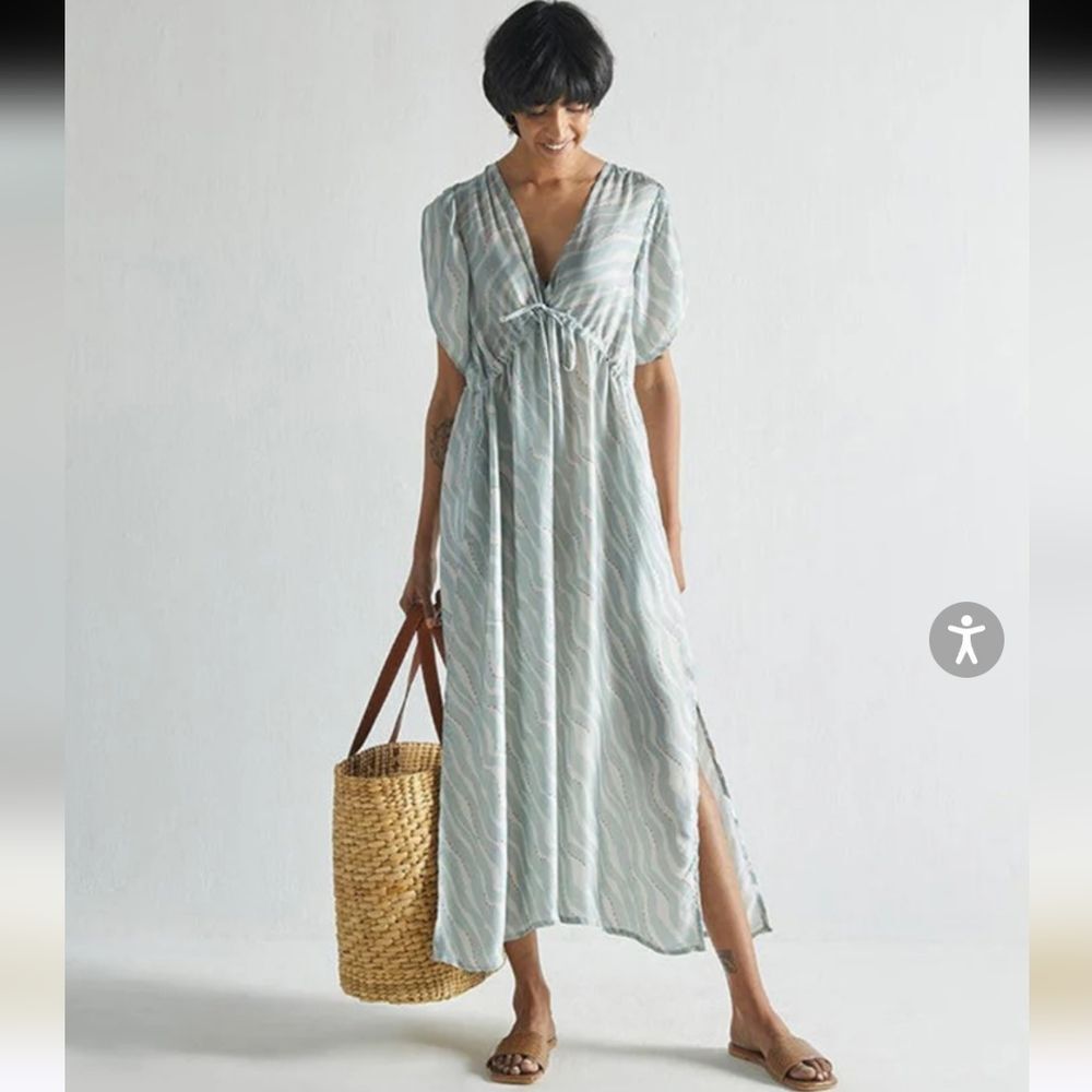 Reistor Women's The Beach To Bar Boho Flowy Maxi Dress sz M/L